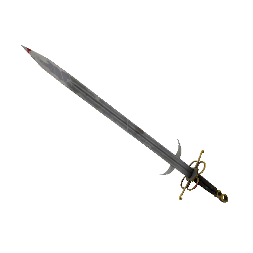 Steel Brushed Claidheamh Mòr (Well-Worn)