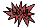 Sealed Graffiti | BOOM (Blood Red) Item Image