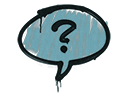Sealed Graffiti | Question Mark (Wire Blue) Item Image