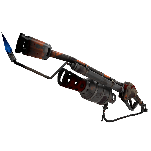 Pumpkin Plastered Flame Thrower (Battle Scarred)