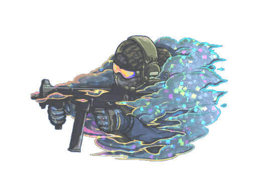 Sticker | Pushing Smokes (Glitter) Item Image