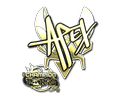 Sticker | apEX (Gold, Champion) | Paris 2023 Item Image
