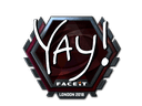 Sticker | yay (Foil) | London 2018 Item Image